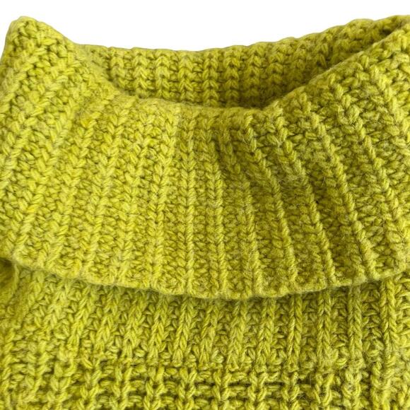 Banana Republic Sz M Wool Alpaca Blend Mixed Chunky Knit Turtleneck Sweater - Picture 10 of 16
